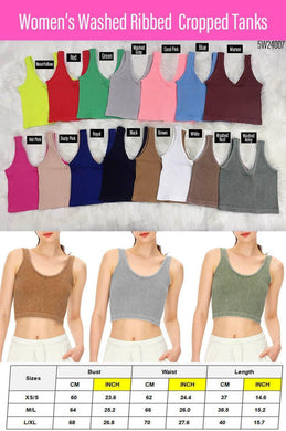 Women’s cropped tanks (preorder will arrive early July) please leave colors & size in the note to sellers box *