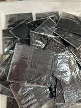 Pu leather black glitter card holders