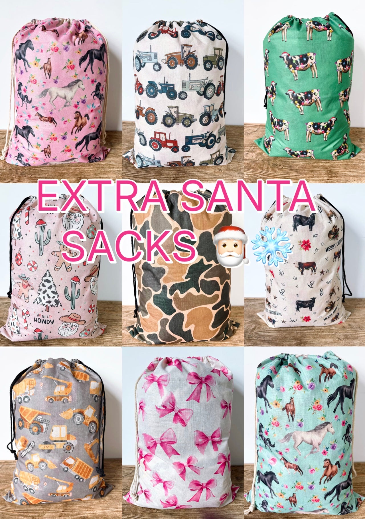 Santa sacks (end of Nov)