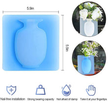 Stick on silicone flower vases
