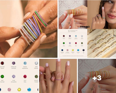 Stackable Birthstone Rings (End September) please leave order details in the note to sellers box