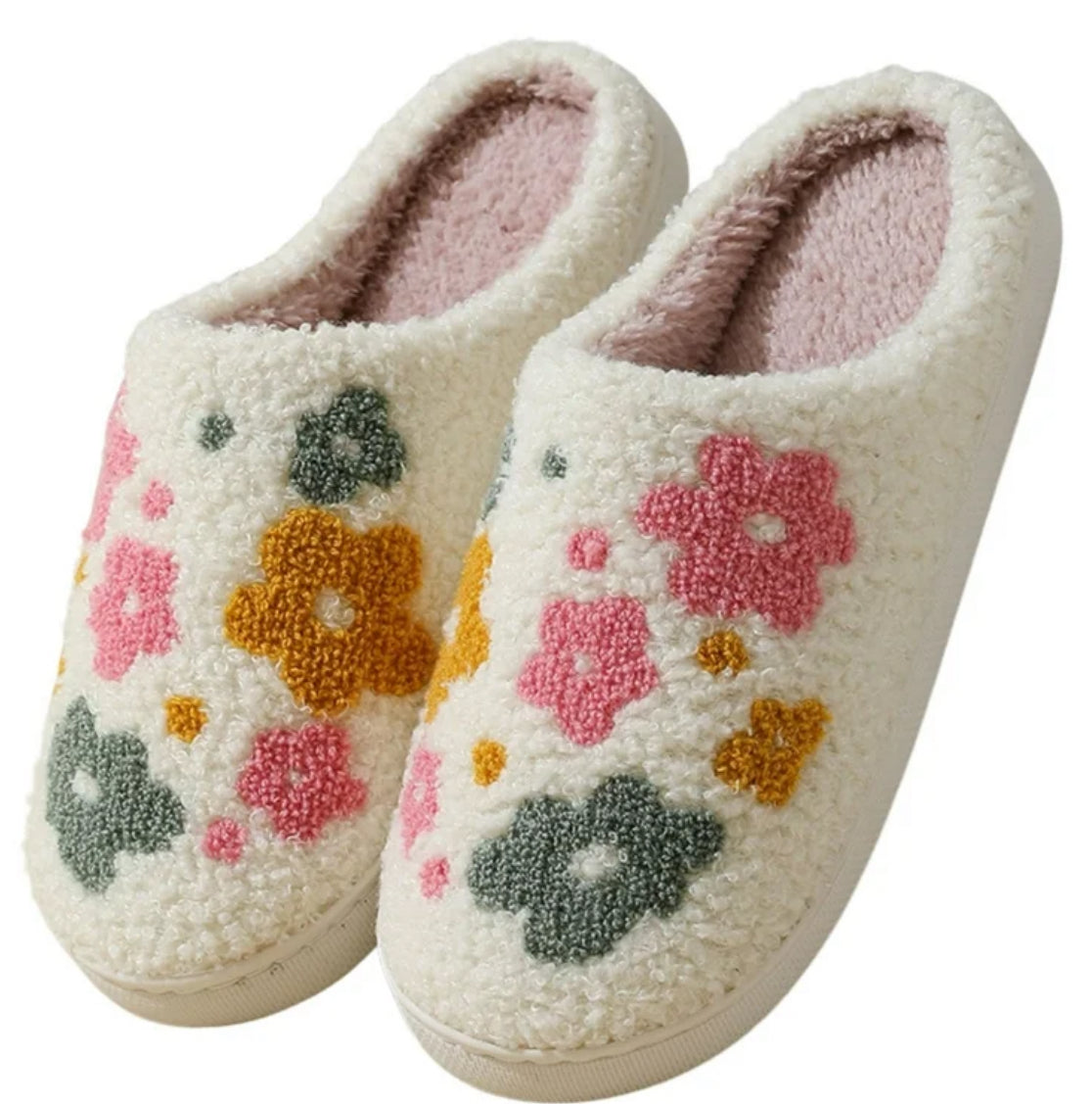Floral slippers