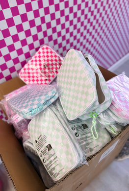 Checkered travel bags sent randomly *