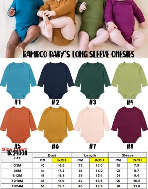 Baby long sleeve bamboo *preorder will arrive the end of July