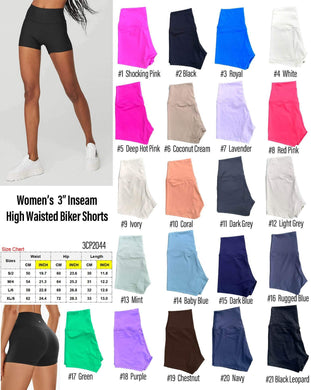 Women's High Waisted Biker Shorts (PREORDER will arrive the end of July) NO MOQ
