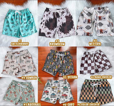 Printed Boy's Swim Trunk Shorts *Preorder will arrive end may